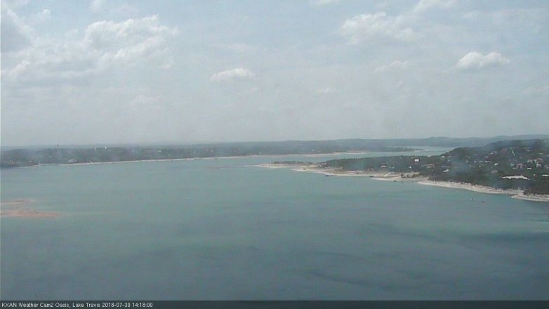 Lake Travis webcam, July 30, 2018 1:20 PM CT