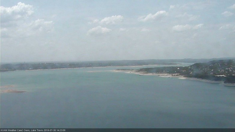 Lake Travis webcam, July 30, 2018 1:25 PM CT