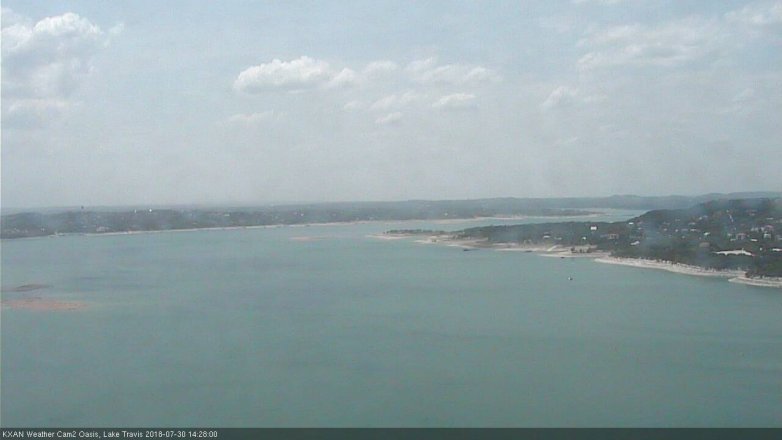 Lake Travis webcam, July 30, 2018 1:30 PM CT