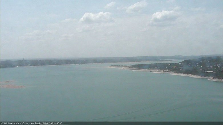 Lake Travis webcam, July 30, 2018 1:50 PM CT