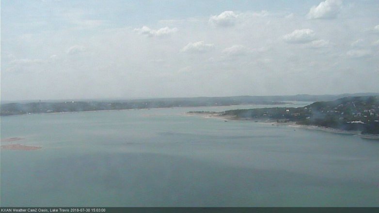 Lake Travis webcam, July 30, 2018 2:05 PM CT