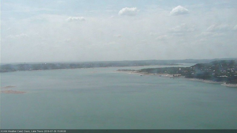 Lake Travis webcam, July 30, 2018 2:10 PM CT