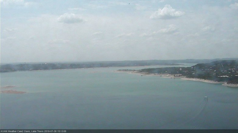 Lake Travis webcam, July 30, 2018 2:15 PM CT
