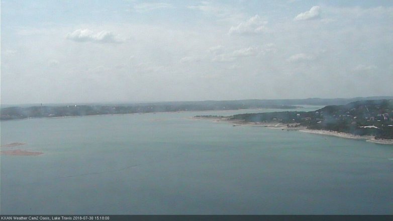 Lake Travis webcam, July 30, 2018 2:20 PM CT
