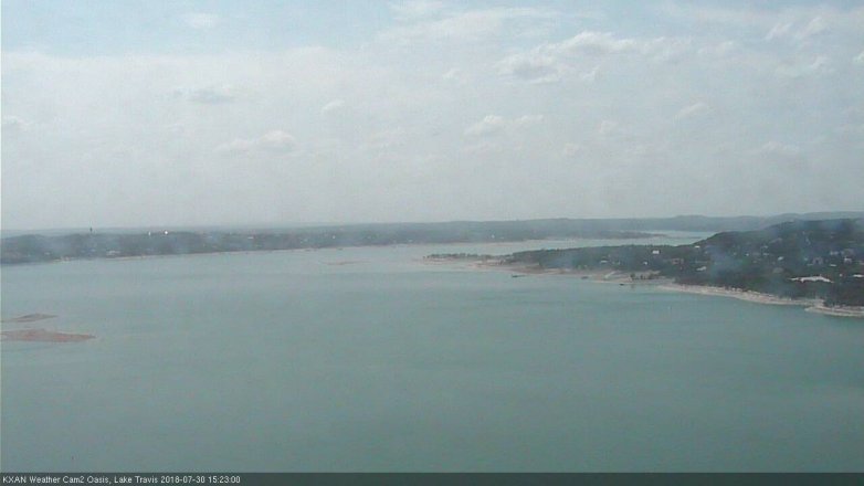 Lake Travis webcam, July 30, 2018 2:25 PM CT
