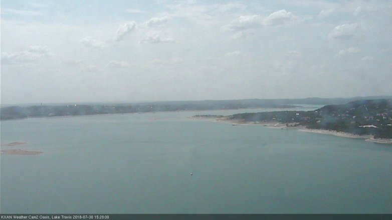 Lake Travis webcam, July 30, 2018 2:30 PM CT