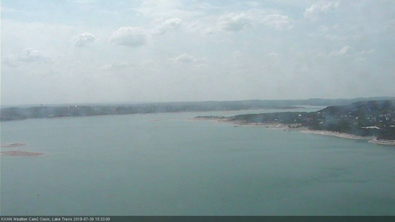 Lake Travis webcam, July 30, 2018 2:35 PM CT