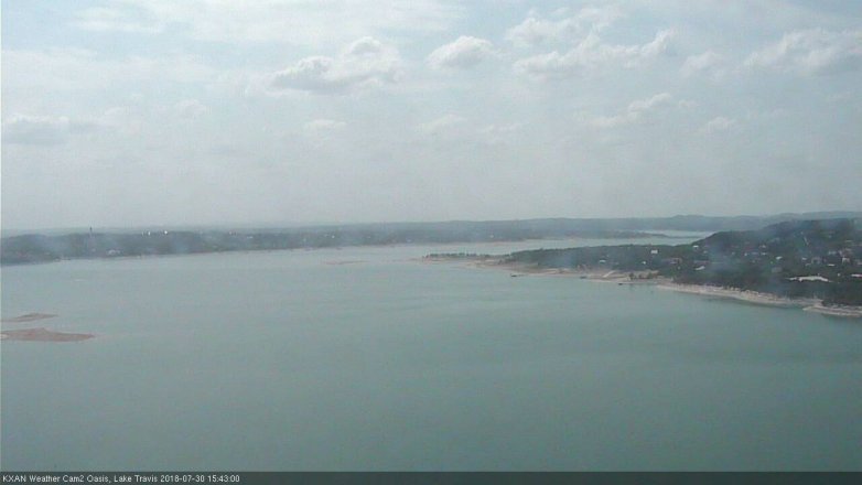 Lake Travis webcam, July 30, 2018 2:45 PM CT