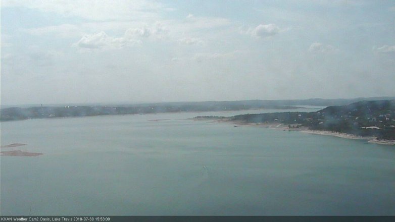 Lake Travis webcam, July 30, 2018 2:55 PM CT
