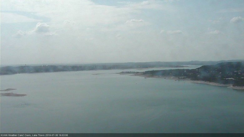 Lake Travis webcam, July 30, 2018 3:05 PM CT