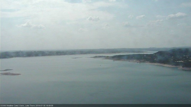 Lake Travis webcam, July 30, 2018 3:10 PM CT