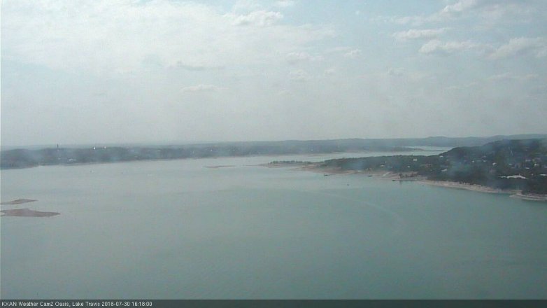 Lake Travis webcam, July 30, 2018 3:20 PM CT
