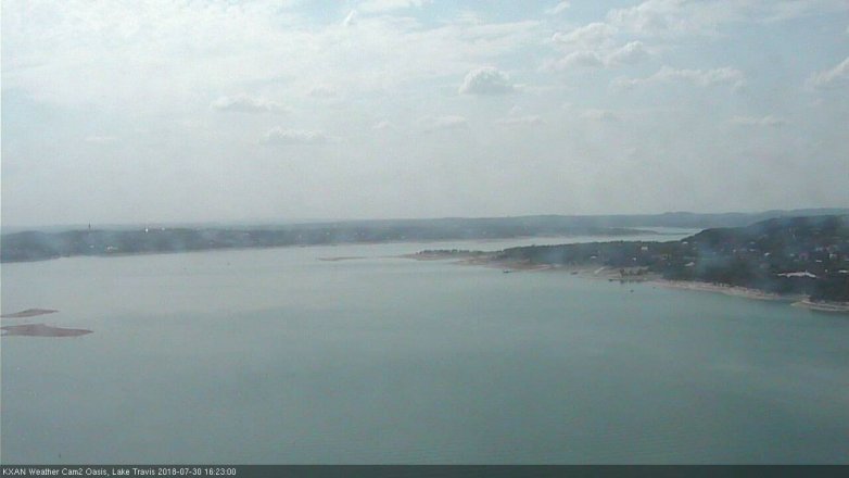 Lake Travis webcam, July 30, 2018 3:25 PM CT