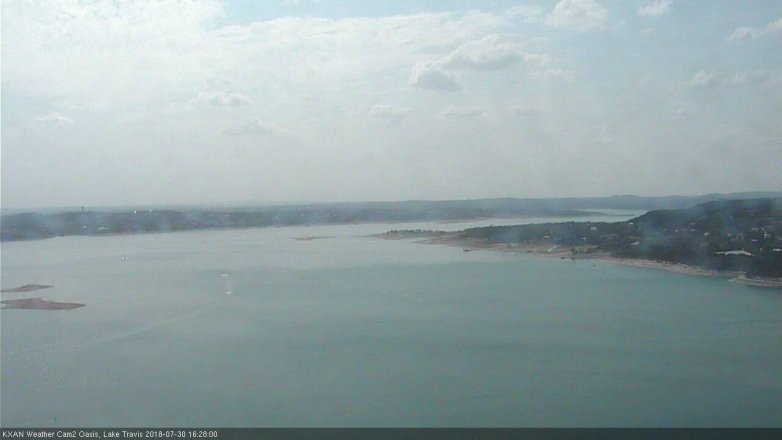 Lake Travis webcam, July 30, 2018 3:30 PM CT