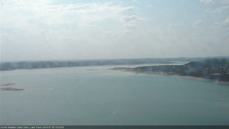 Lake Travis webcam, July 30, 2018 3:35 PM CT