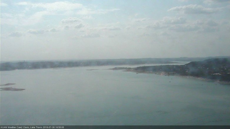 Lake Travis webcam, July 30, 2018 4:00 PM CT