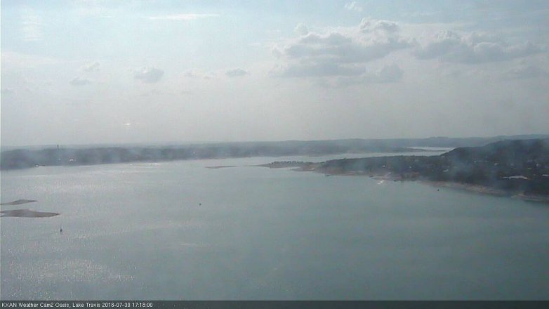 Lake Travis webcam, July 30, 2018 4:20 PM CT