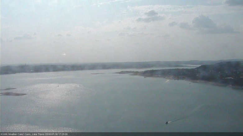 Lake Travis webcam, July 30, 2018 4:30 PM CT