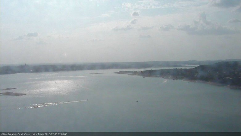 Lake Travis webcam, July 30, 2018 4:35 PM CT