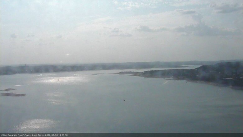 Lake Travis webcam, July 30, 2018 4:40 PM CT