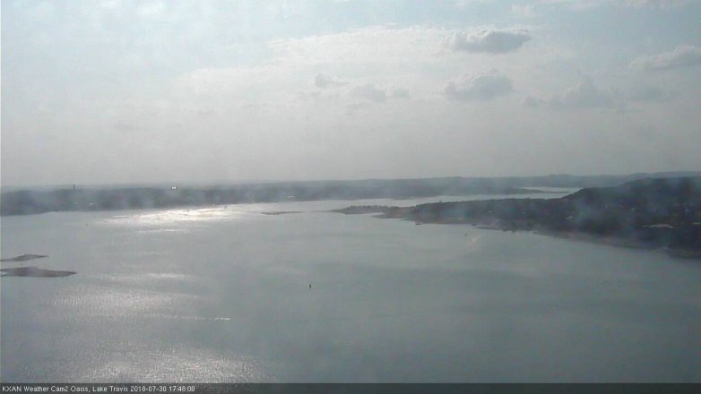 Lake Travis webcam, July 30, 2018 4:50 PM CT