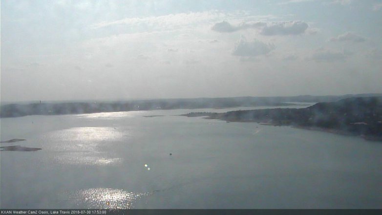 Lake Travis webcam, July 30, 2018 4:55 PM CT
