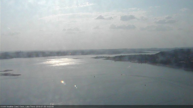 Lake Travis webcam, July 30, 2018 5:05 PM CT