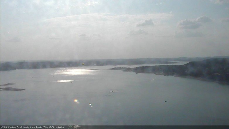 Lake Travis webcam, July 30, 2018 5:10 PM CT