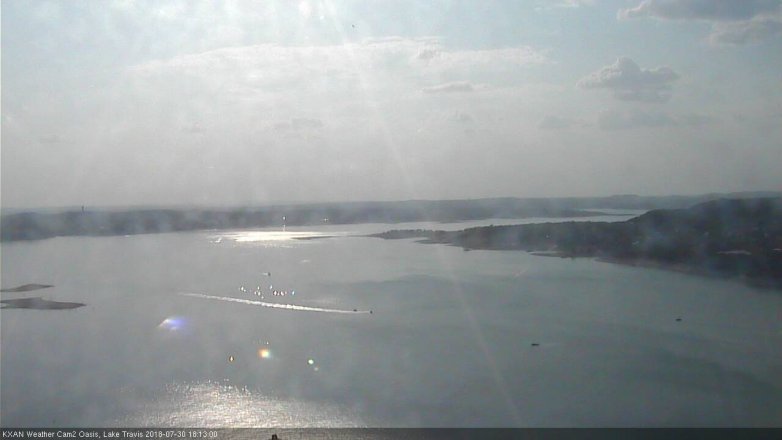 Lake Travis webcam, July 30, 2018 5:15 PM CT