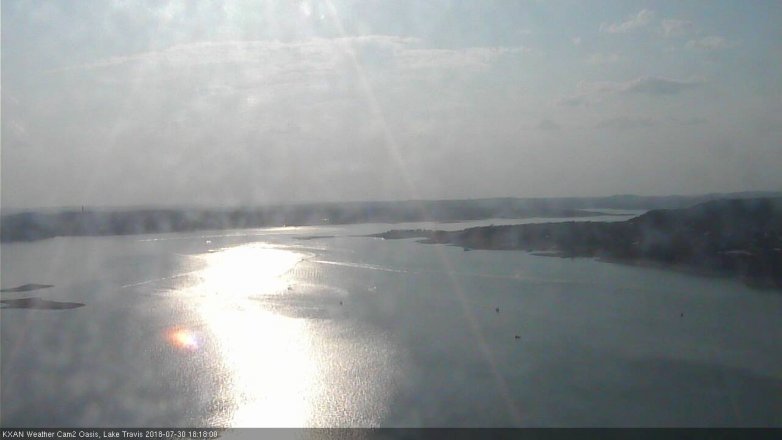 Lake Travis webcam, July 30, 2018 5:20 PM CT