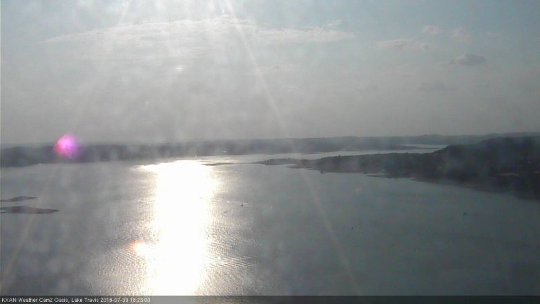 Lake Travis webcam, July 30, 2018 5:25 PM CT
