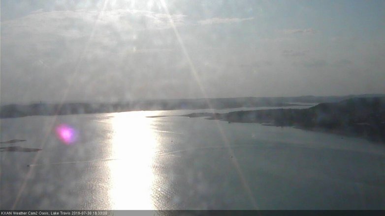 Lake Travis webcam, July 30, 2018 5:35 PM CT