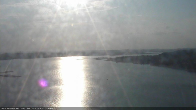 Lake Travis webcam, July 30, 2018 5:45 PM CT