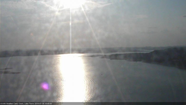 Lake Travis webcam, July 30, 2018 5:50 PM CT