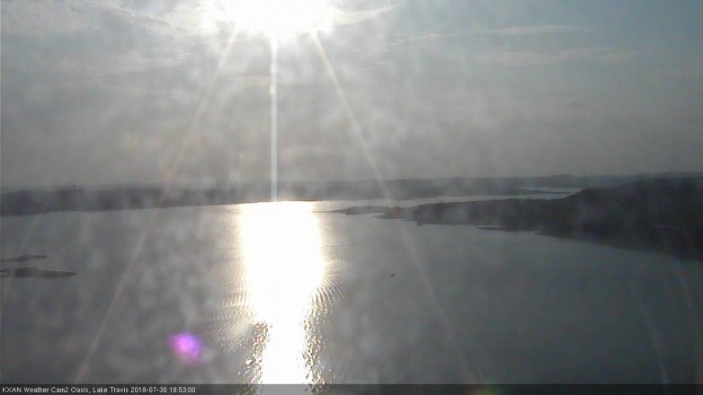 Lake Travis webcam, July 30, 2018 5:55 PM CT