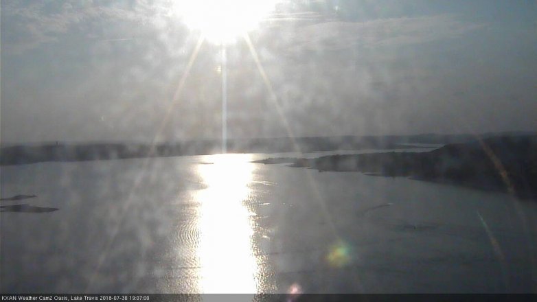 Lake Travis webcam, July 30, 2018 6:10 PM CT