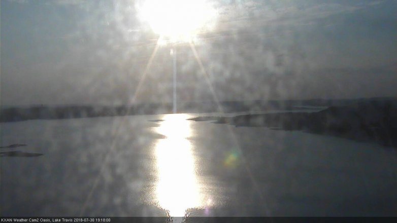 Lake Travis webcam, July 30, 2018 6:20 PM CT