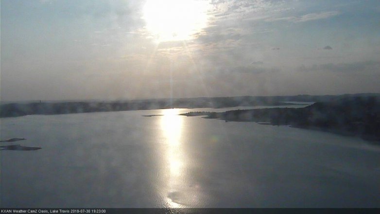 Lake Travis webcam, July 30, 2018 6:25 PM CT