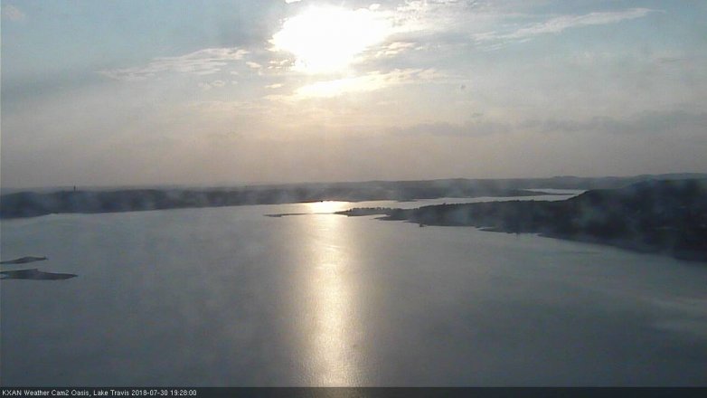 Lake Travis webcam, July 30, 2018 6:30 PM CT