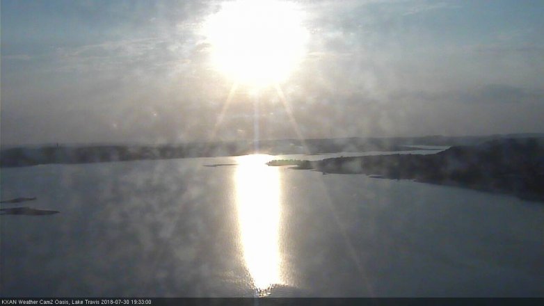 Lake Travis webcam, July 30, 2018 6:35 PM CT
