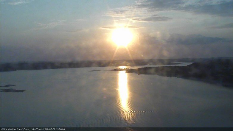 Lake Travis webcam, July 30, 2018 7:00 PM CT