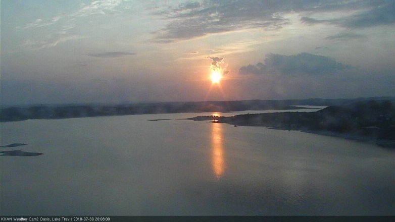 Lake Travis webcam, July 30, 2018 7:10 PM CT