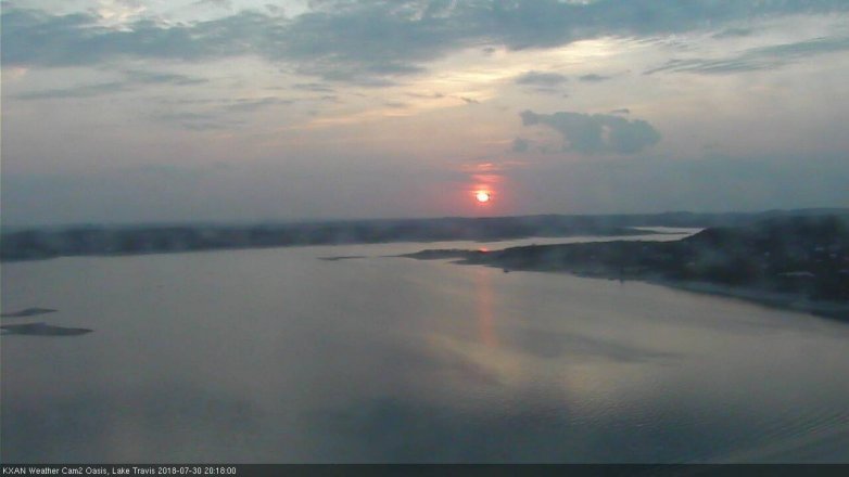 Lake Travis webcam, July 30, 2018 7:20 PM CT