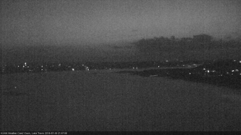 Lake Travis webcam, July 30, 2018 8:10 PM CT