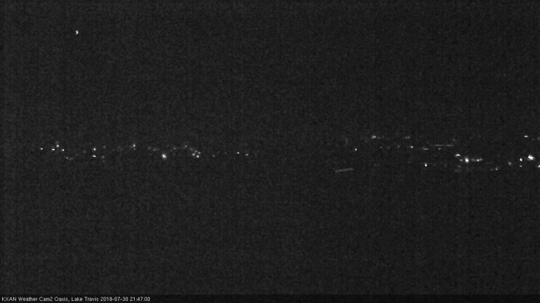 Lake Travis webcam, July 30, 2018 8:50 PM CT