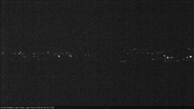 Lake Travis webcam, July 30, 2018 9:20 PM CT