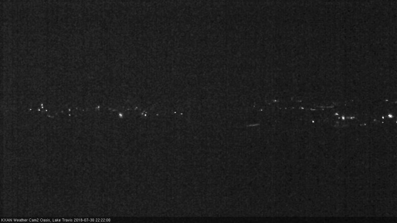 Lake Travis webcam, July 30, 2018 9:25 PM CT