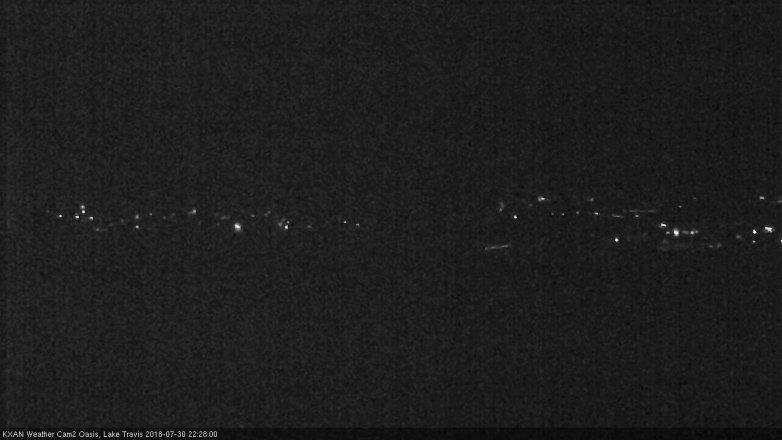 Lake Travis webcam, July 30, 2018 9:30 PM CT
