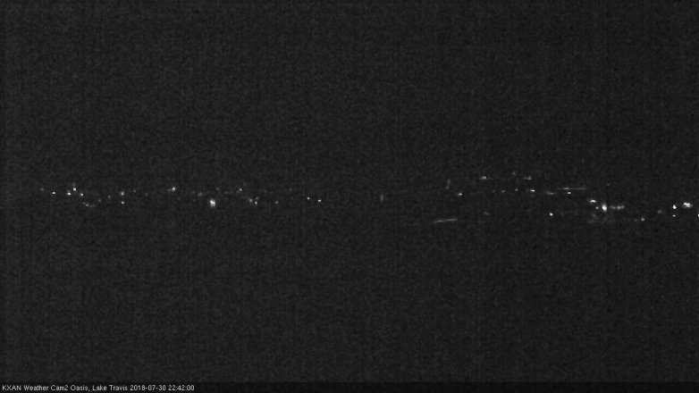 Lake Travis webcam, July 30, 2018 9:45 PM CT