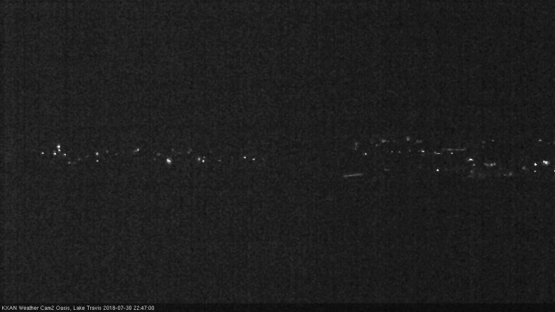 Lake Travis webcam, July 30, 2018 9:50 PM CT